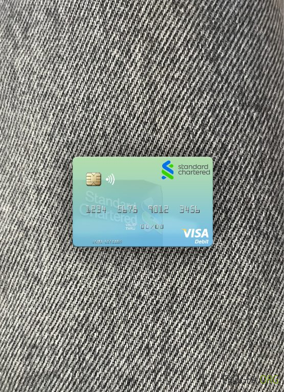Zimbabwe Standard Chartered visa carte de débit photolook avant